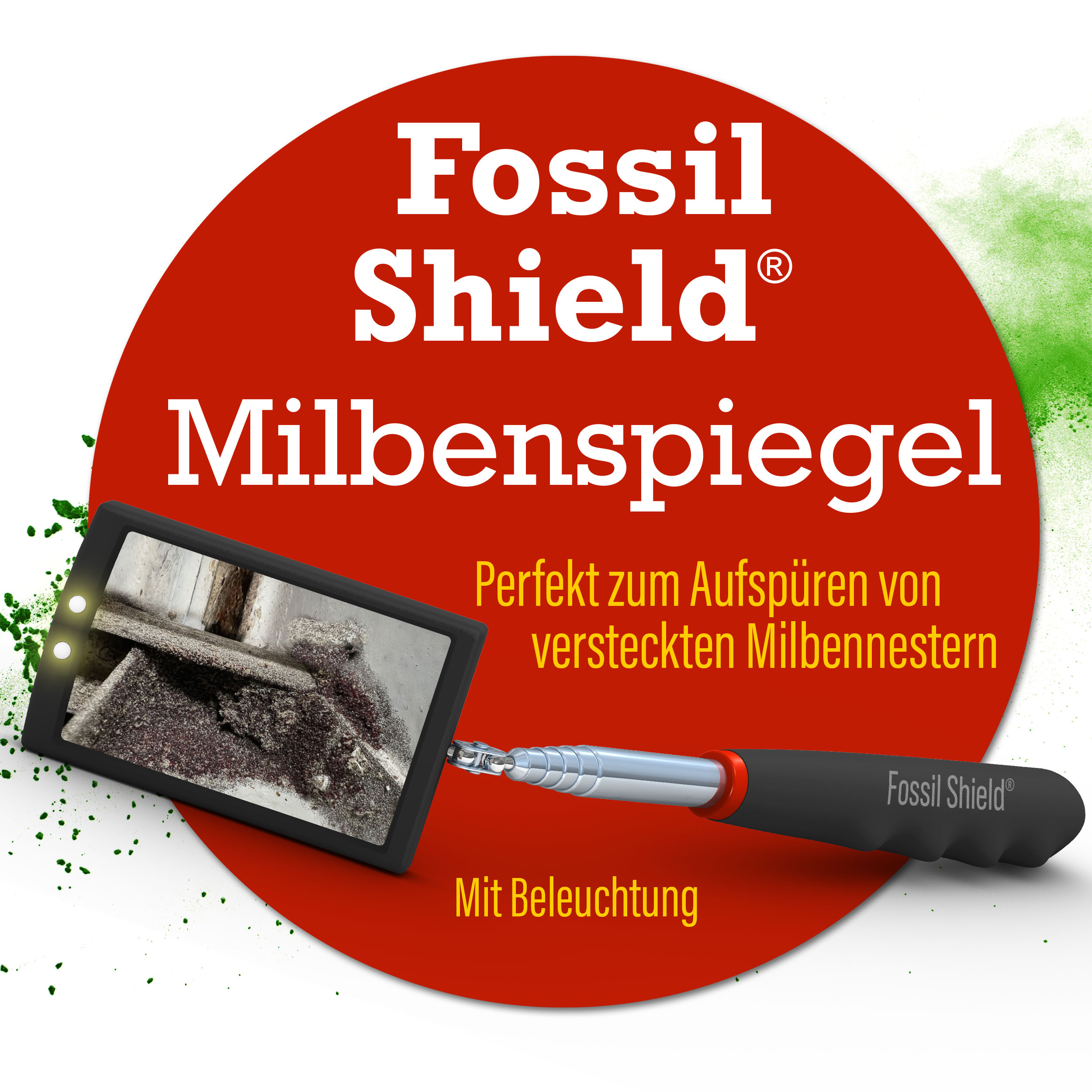 Milbenspiegel im Kampf gegen die rote Vogelmilbe im Hühnerstall für Milbenprophylaxe und Milbennachbehandlung